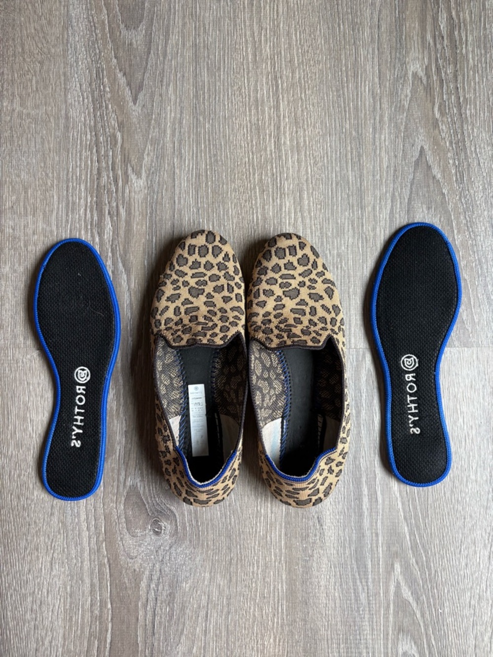 Rothy’s The Flat Round Spotted Leopard Tan